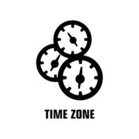 there are three clocks that are on the same time zone vector