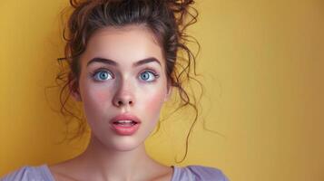 Close Up of Person With Curly Hair photo
