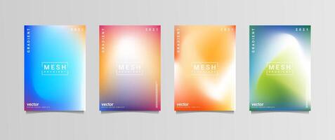 gradation background set, suitable for background, poster, wallpaper, cellphone screen, banner and others vector