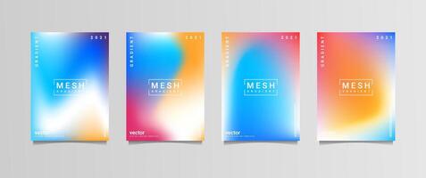 gradation background set, suitable for background, poster, wallpaper, cellphone screen, banner and others vector