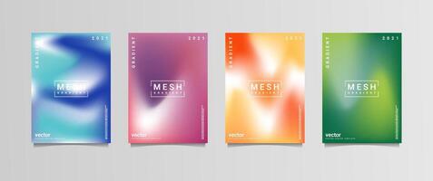 gradation background set, suitable for background, poster, wallpaper, cellphone screen, banner and others vector