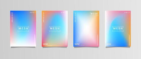 gradation background set, suitable for background, poster, wallpaper, cellphone screen, banner and others vector