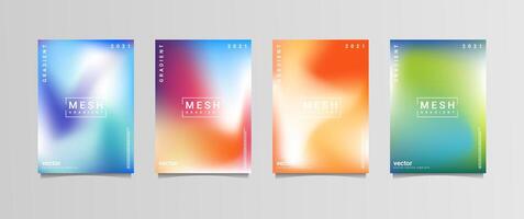 gradation background set, suitable for background, poster, wallpaper, cellphone screen, banner and others vector