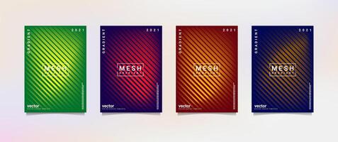 gradation background set, suitable for background, poster, wallpaper, cellphone screen, banner and others vector