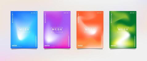 gradation background set, suitable for background, poster, wallpaper, cellphone screen, banner and others vector