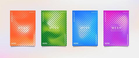 gradation background set, suitable for background, poster, wallpaper, cellphone screen, banner and others vector