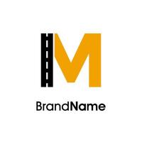 Simple Minimalist Initial M Way Logo vector