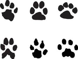 A collection of paw prints for artwork compositions vector