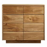 Wooden Dresser With Black Legs and Drawers photo