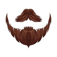 Illustration of mustache and beard vector