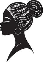 African girl hairstyle illustration vector