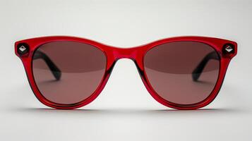 Red Sunglasses on White Surface photo