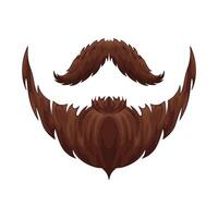 ilustración de Bigote y barba vector