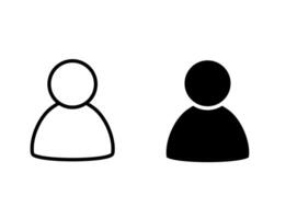 User or people icon on white background vector