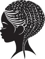 African girl hairstyle illustration vector