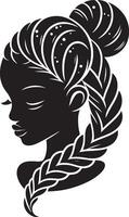 African girl hairstyle illustration vector