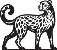 Cheetah black Art Illustration vector