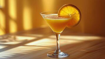 Close Up of a Glass of Orange Juice photo