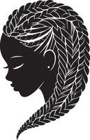 African girl hairstyle illustration vector