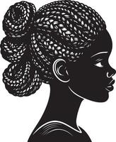 African girl hairstyle illustration vector