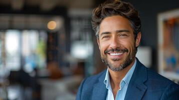 Smiling Man in Suit and Tie photo