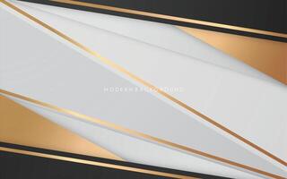 modern abstract black white and golden luxury lines background vector