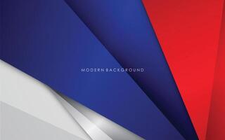 Modern background blue with white and red color vector