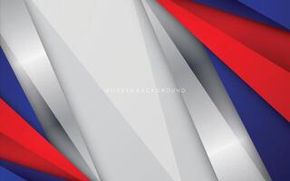 Modern background blue with white and red color vector