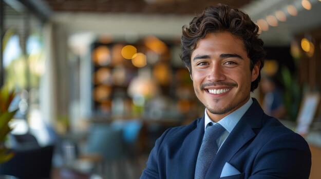 Smiling Man in Suit and Tie photo