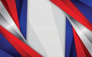 Modern background blue with white and red color vector