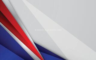 Modern background blue with white and red color vector