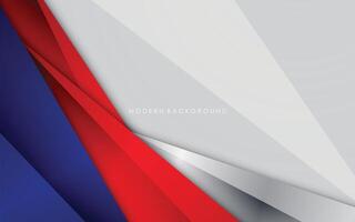Modern background blue with white and red color vector