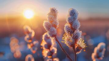 Frost-Covered Plant Close Up photo