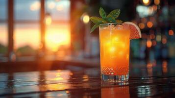 Drink on a Bar Counter photo