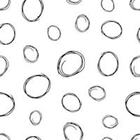 Seamless pattern with sketch circles shape vector