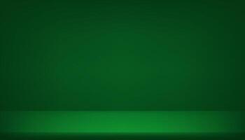 Green background. Minimal 3d shelf. Room in the 3d. Space for selling products on the website. Business backdrop. Business backdrop. Empty room with light effect. illustration. vector