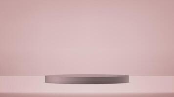 rosado oro estudio habitación antecedentes. rosado antecedentes 3d con podio. vacío habitación con ligero efecto. espacio para de venta productos en el sitio web. negocio fondo. ilustración. vector