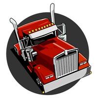 semi truck illustration design vector