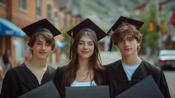 Group of Young People Standing Together photo