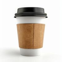 A Cup of Coffee on a White Background photo