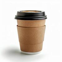 A Cup of Coffee on a White Background photo