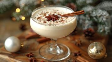 Drink With Cinnamon Stick Garnish photo