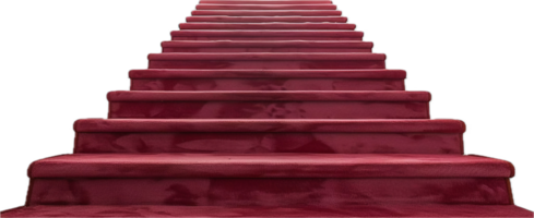 grandioso mármol escalera con rojo alfombra. png