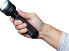 Hand Holding Bright LED Flashlight. png