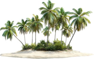 isla tropical con palmeras. png