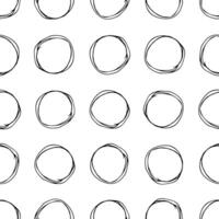 Seamless pattern with sketch circles shape vector