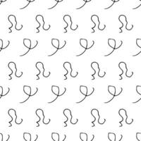 Seamless pattern with black pencil brushstrokes vector