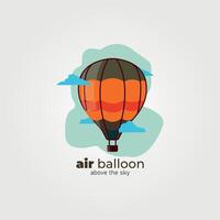 premium air balloon logo icon template, transportation floating above the sky vector