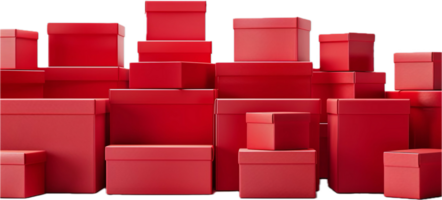 rojo regalo cajas apilado alto. png