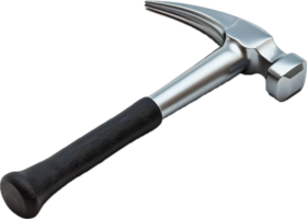 Metal Hammer with Black Handle. png